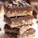 Easy No Bake Oatmeal Bars with Rich Chocolate Flavor