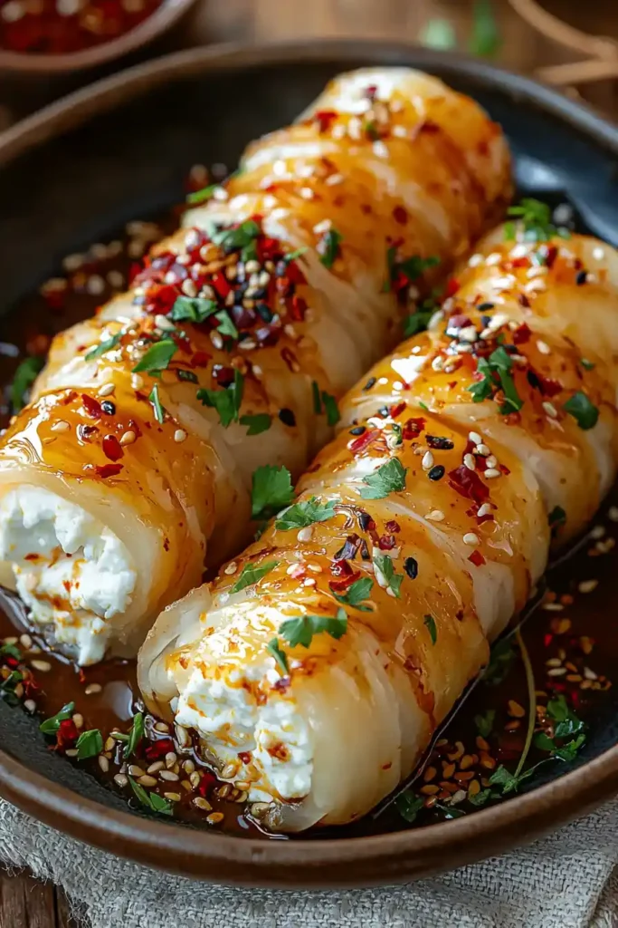 Best Feta Rolls Recipe with Chili Honey