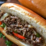 Philly Cheesesteak Loaded with Onions and Peppers