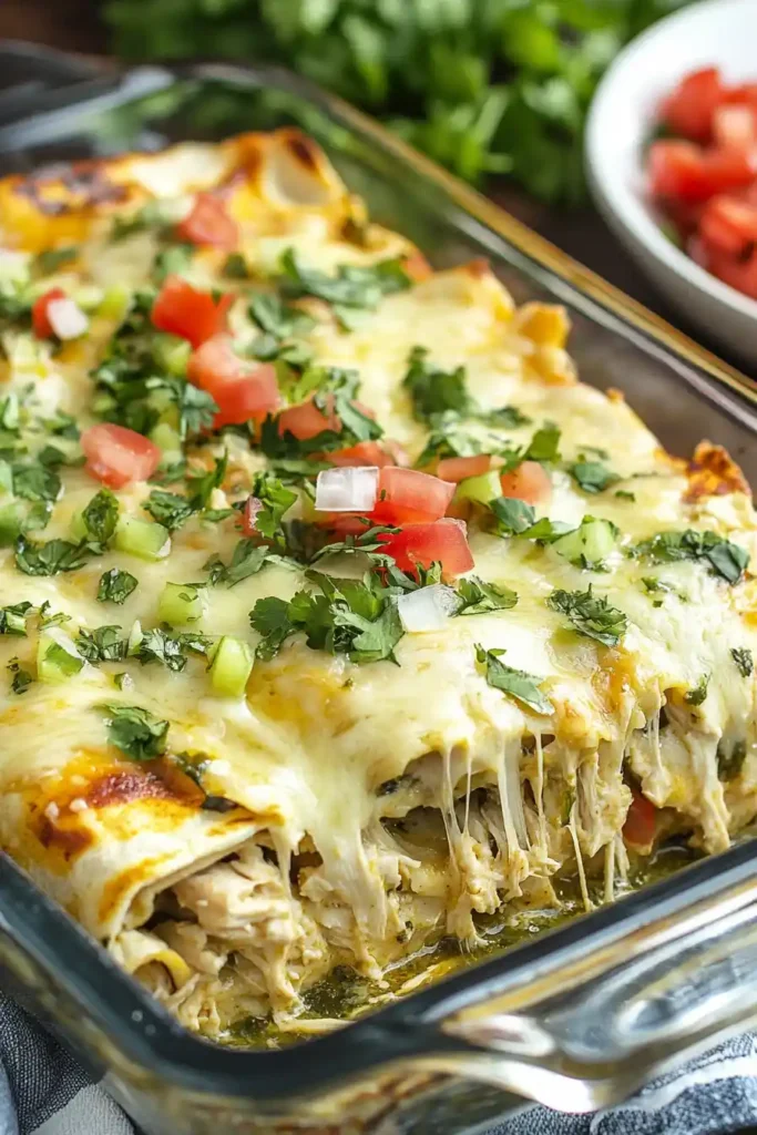 Cheesy Salsa Verde Chicken Enchiladas Everyone Will Love