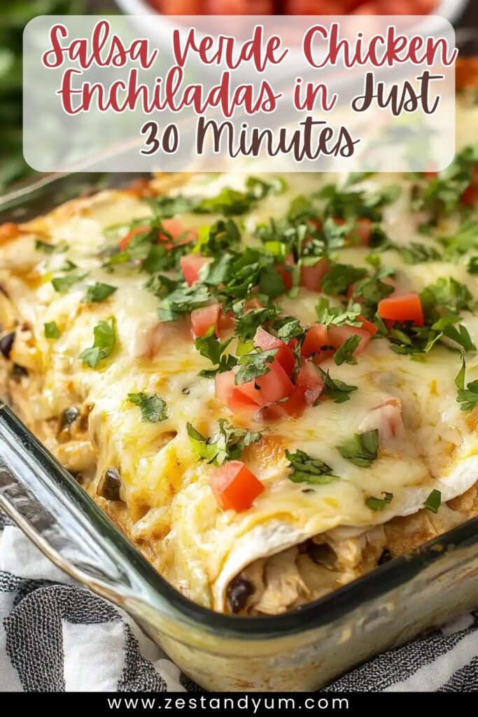 Salsa Verde Chicken Enchiladas