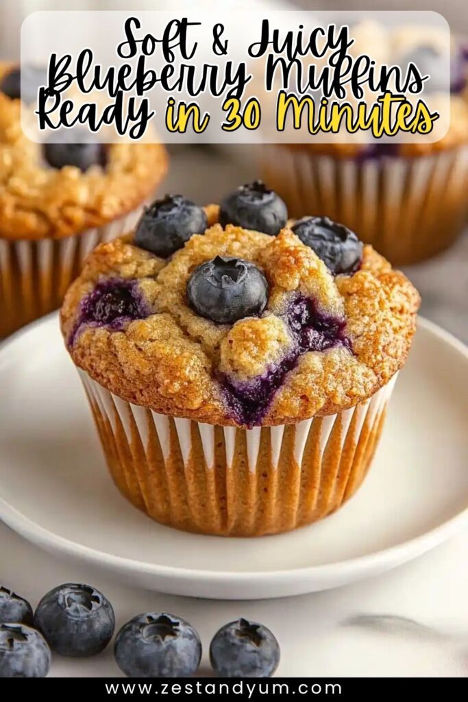 Soft & Juicy Blueberry Muffins Ready in 30 Minutes