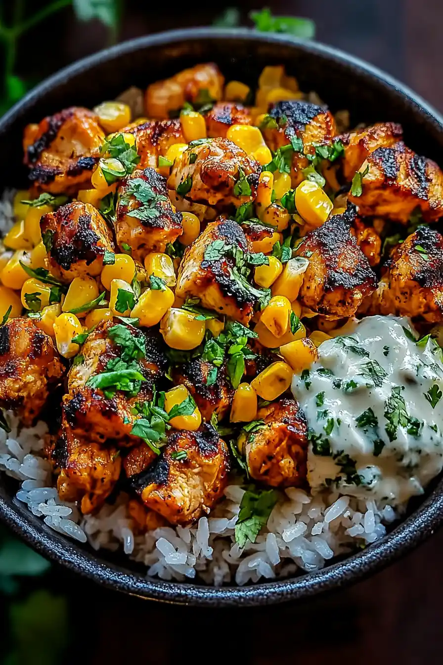 Easy Street Corn Chicken Rice Bowl in 30 Minutes