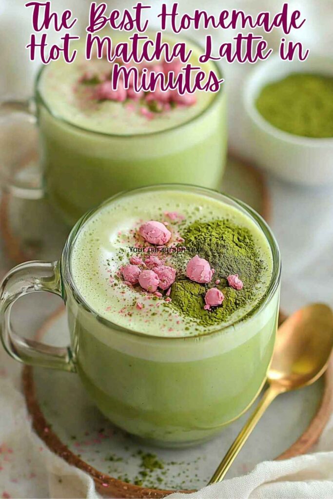 The Best Homemade Hot Matcha Latte in Minutes