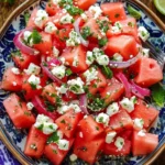 Sweet & Savory Watermelon Feta Salad for Summer