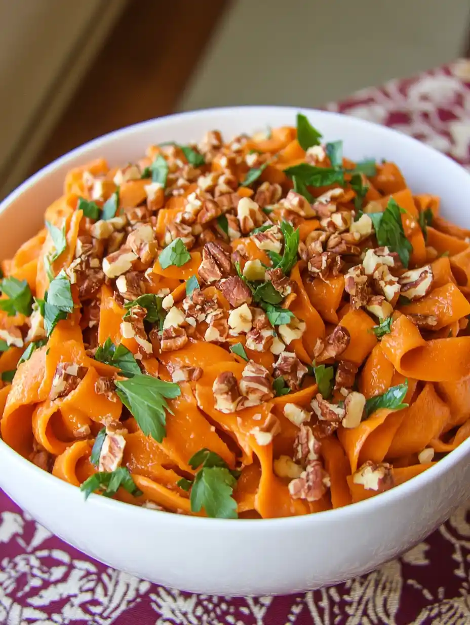 Fresh Carrot Ribbon Salad Bursting with Zesty Flavor