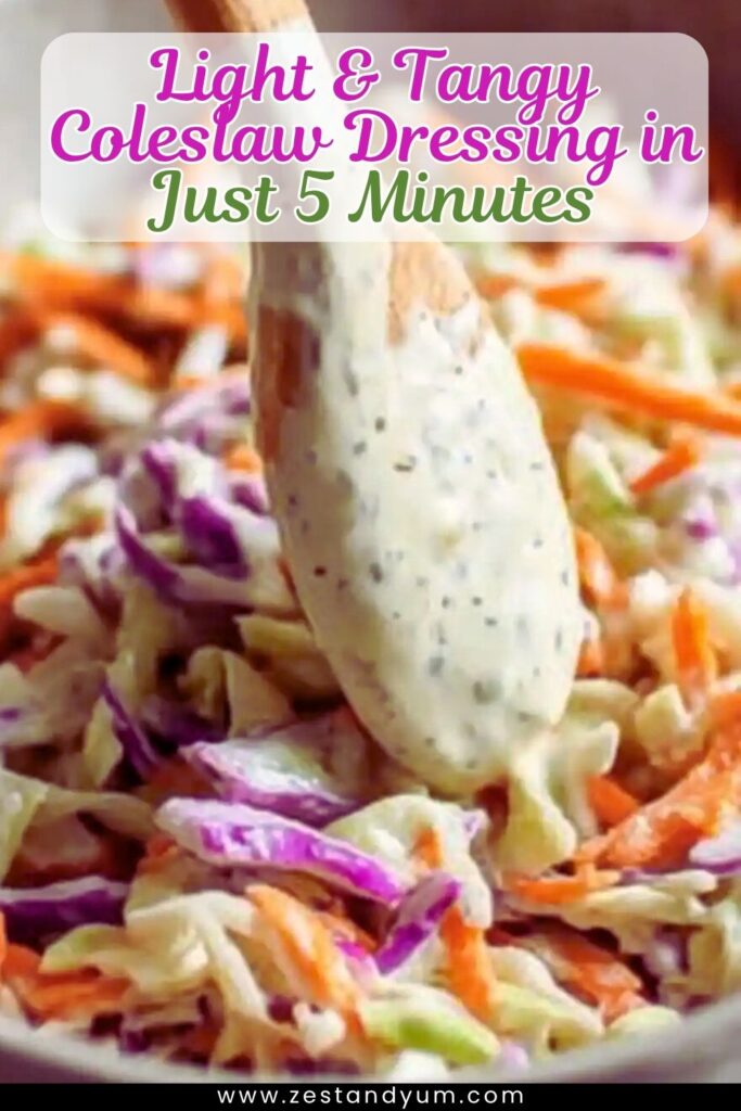Light and Tangy Coleslaw Dressing in Just 5 Minutes