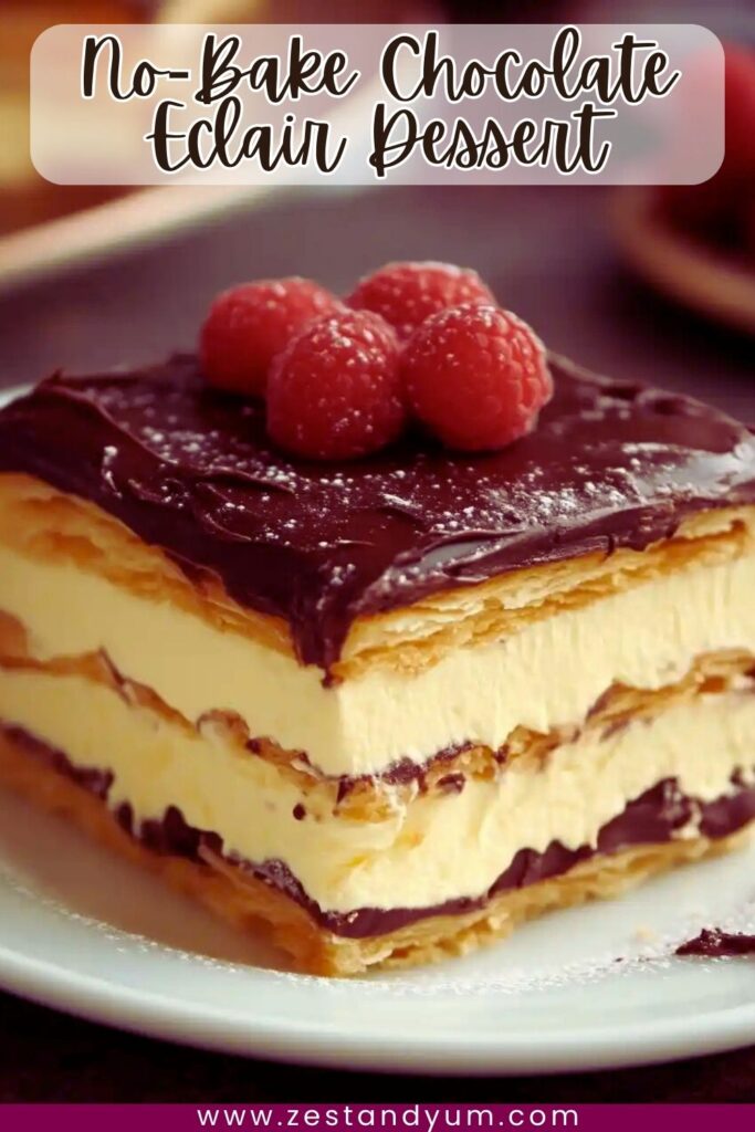 No-Bake Chocolate Eclair Dessert