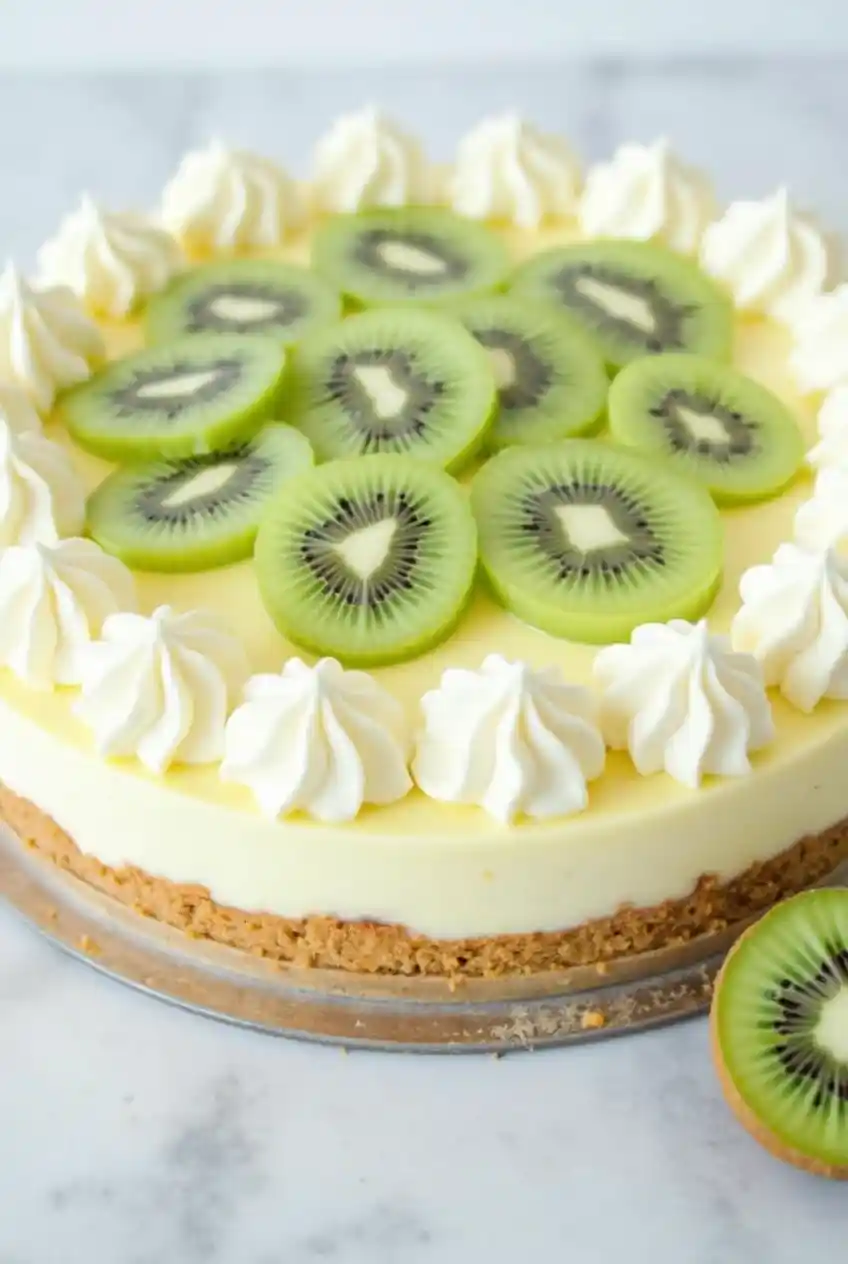 No-Bake Kiwi Cheesecake