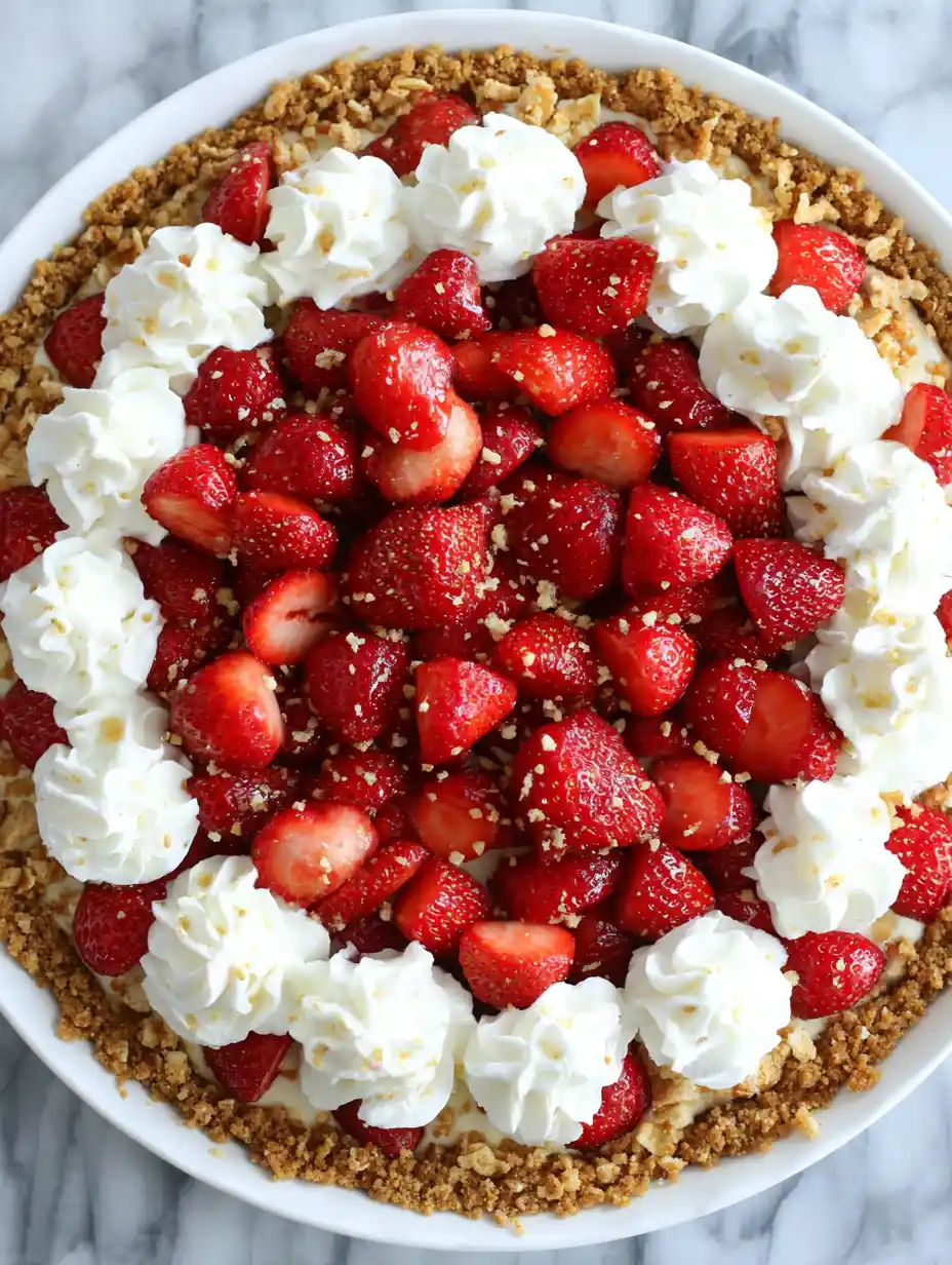 No-Bake Strawberry Crunch Cheesecake