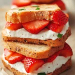 Strawberry and Cream Cheese Sandwich