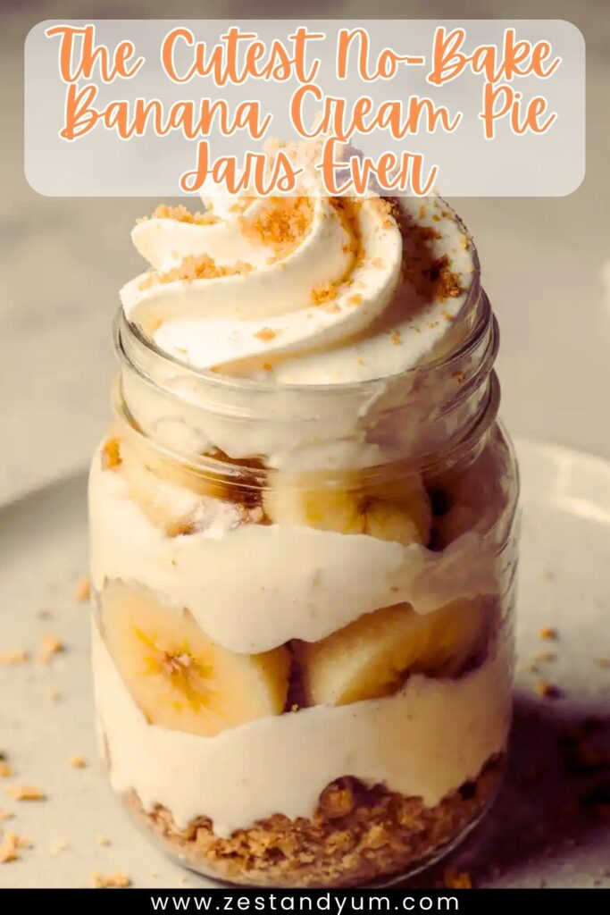The Cutest No-Bake Banana Cream Pie Jars Ever