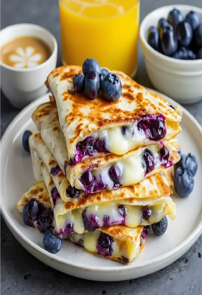 Blueberry Breakfast Quesadillas