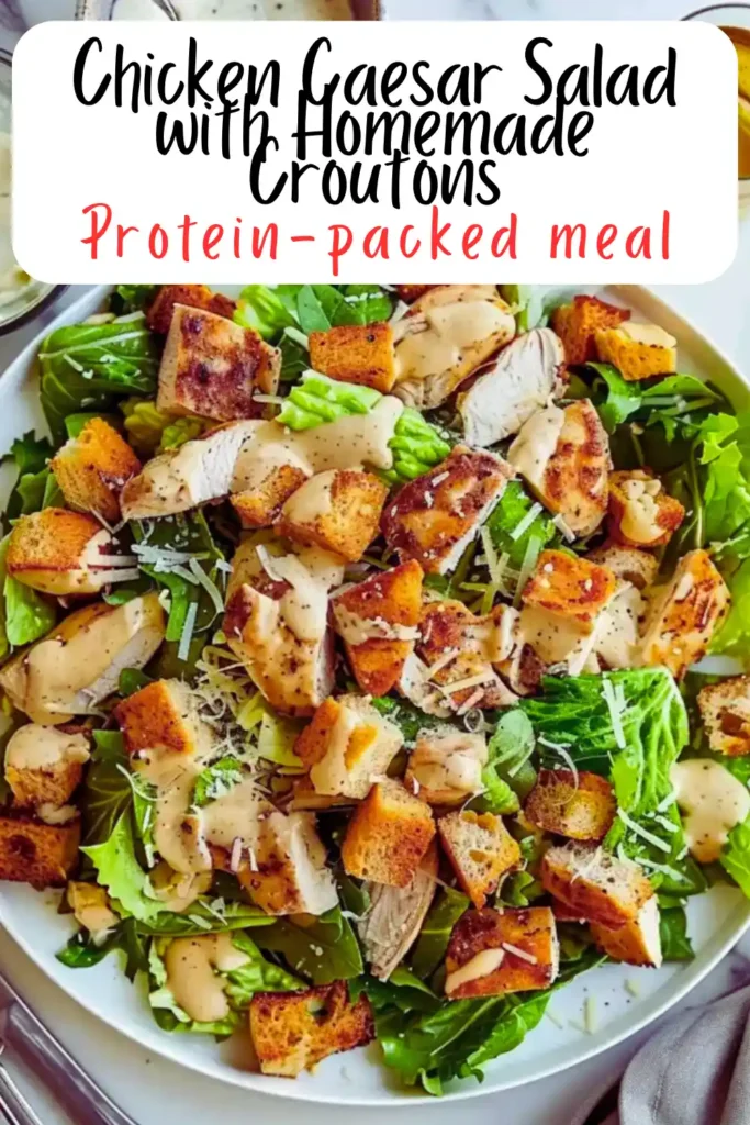 Chicken Caesar Salad with Homemade Croutons