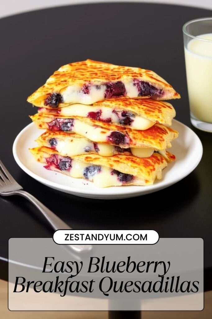 Easy Blueberry Breakfast Quesadillas