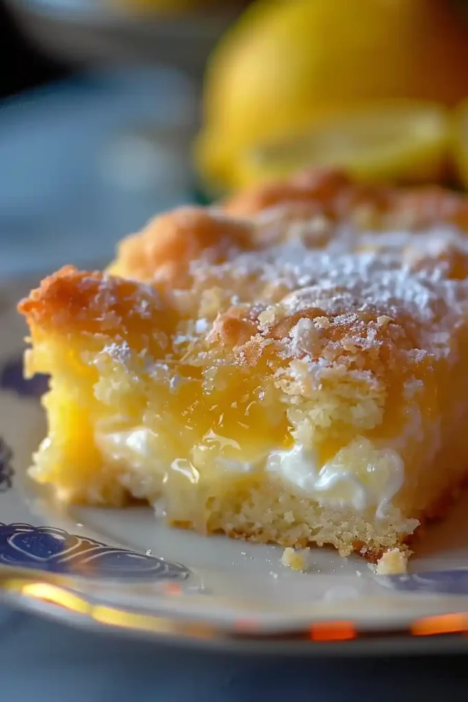 Lemon cream cheese dump cake