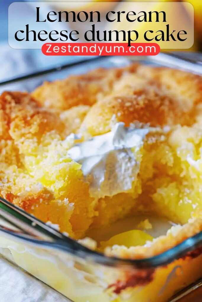 Lemon cream cheese dump cake