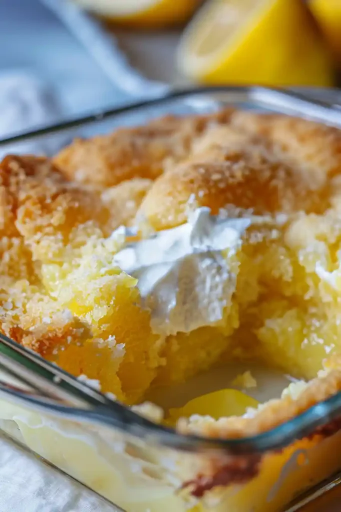 Lemon cream cheese dump cake