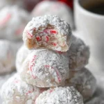 Peppermint Snowball Cookies