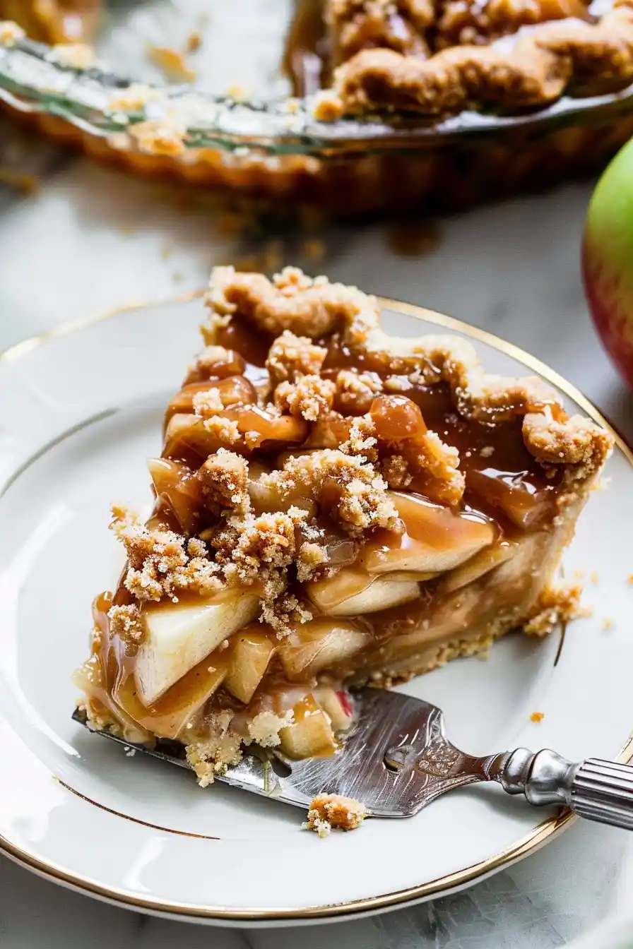 Caramel Apple Cheesecake Pie
