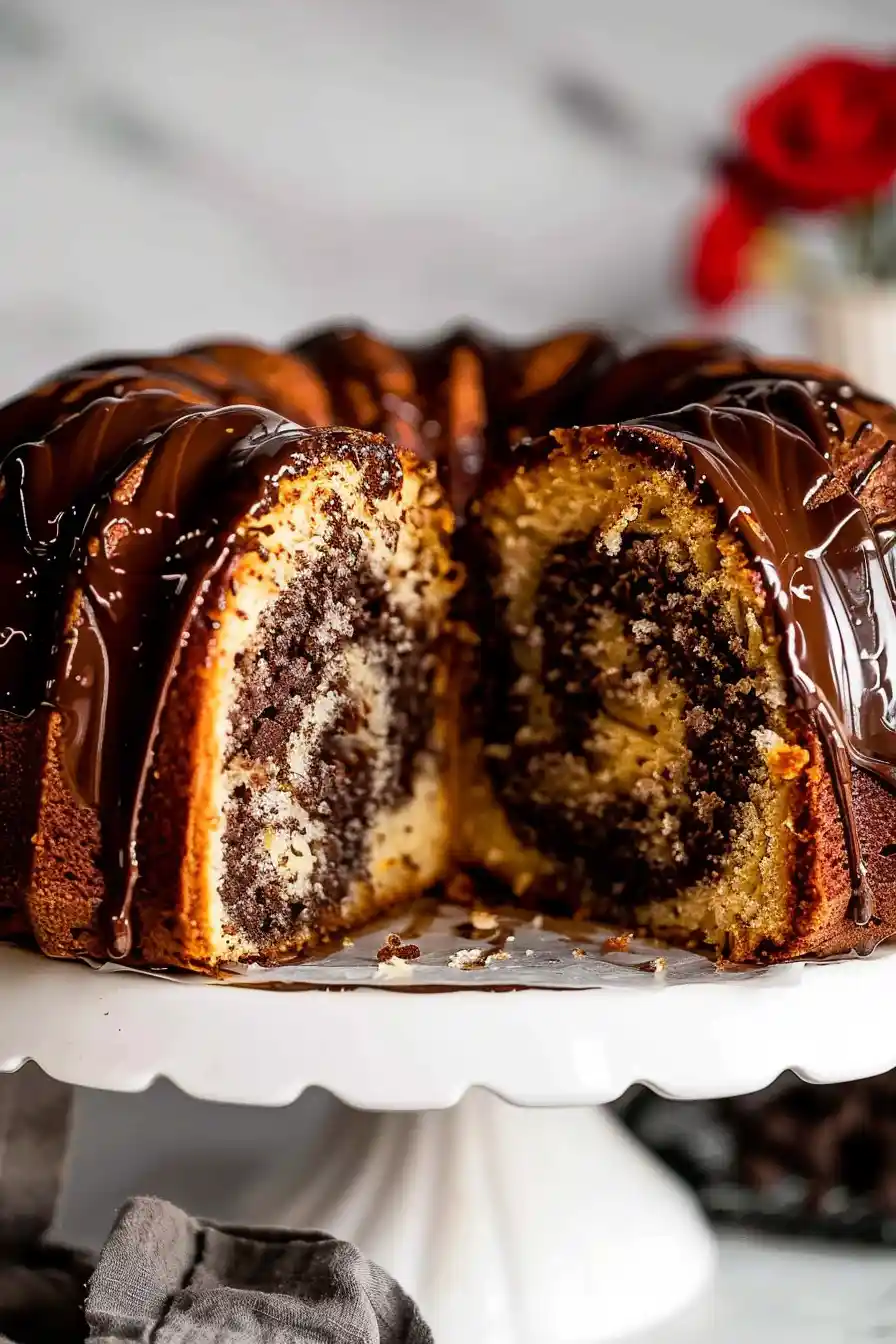Chocolate Marble Banana Bundt Cake