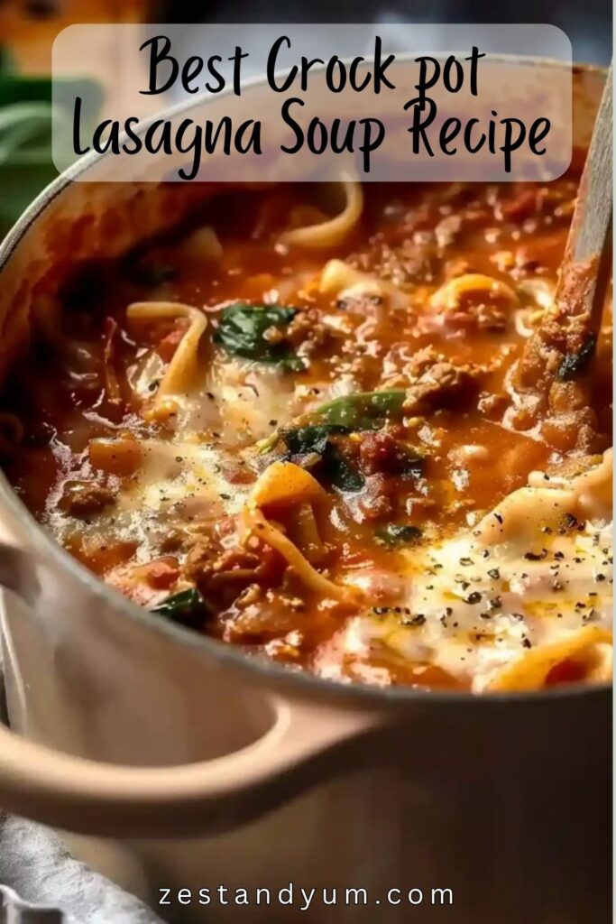 Crock pot Lasagna Soup Recipe