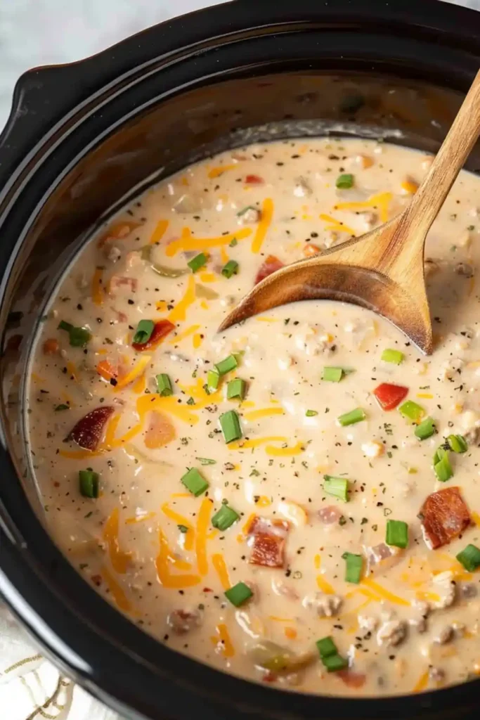 Crockpot Cheeseburger Soup