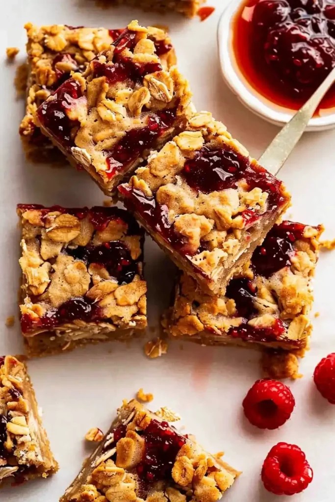 Raspberry Jam Oat Bars