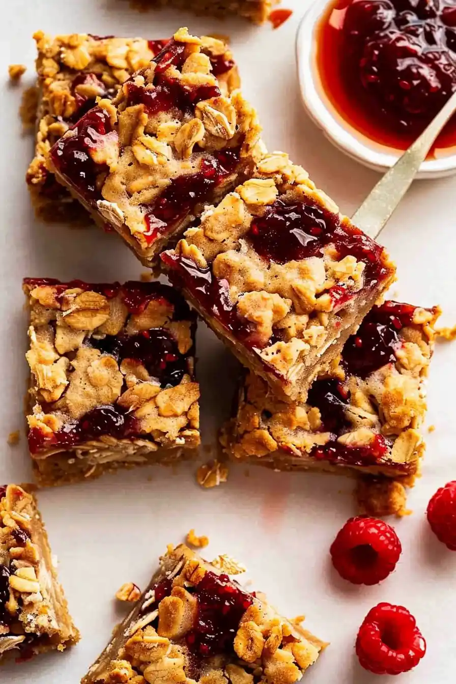 Raspberry Jam Oat Bars
