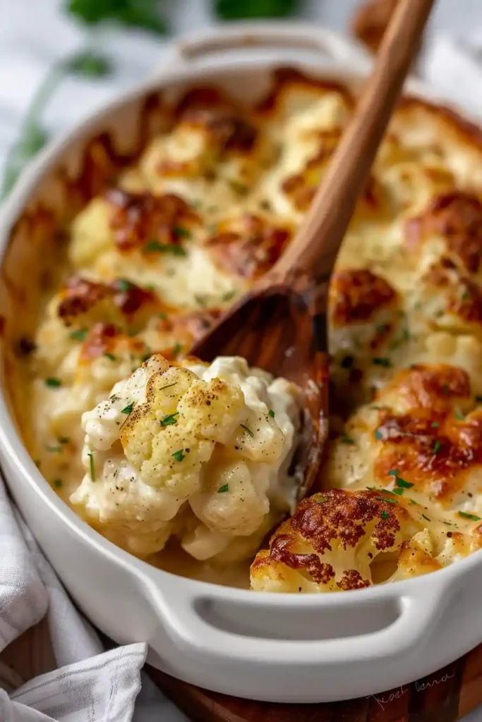 Cheesy Cauliflower Alfredo Bake