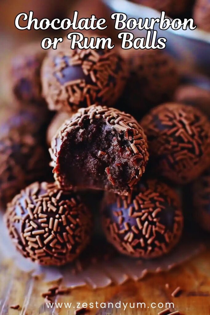 Chocolate Bourbon or Rum Balls