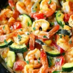 Shrimp and Zucchini Skillet
