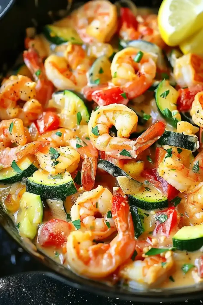 Shrimp and Zucchini Skillet