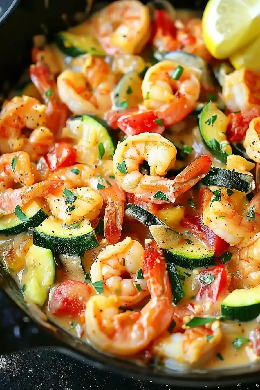 Shrimp and Zucchini Skillet
