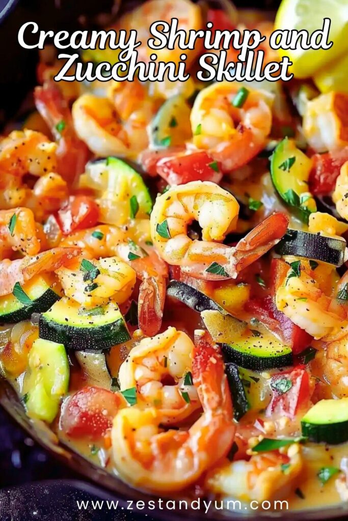 Creamy Shrimp and Zucchini Skillet