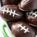 Football Shaped Chocolate Peanut Butter Balls