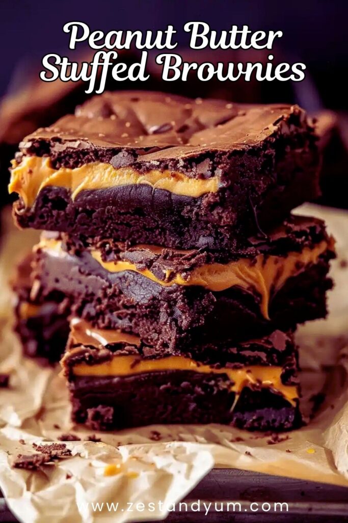 Peanut Butter Stuffed Brownies