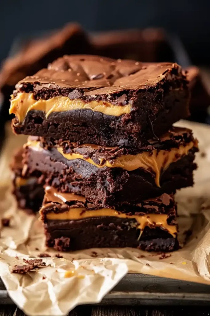 Peanut Butter Stuffed Brownies