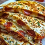Pepperoni Pizza Quesadillas
