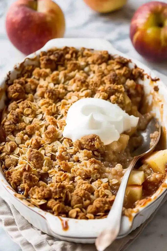 Vegan apple crumble