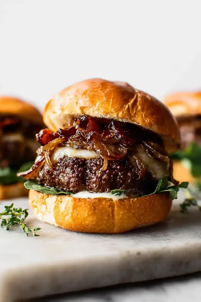 5-ingredient French onion burgers