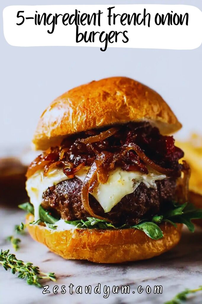 5-ingredient French onion burgers