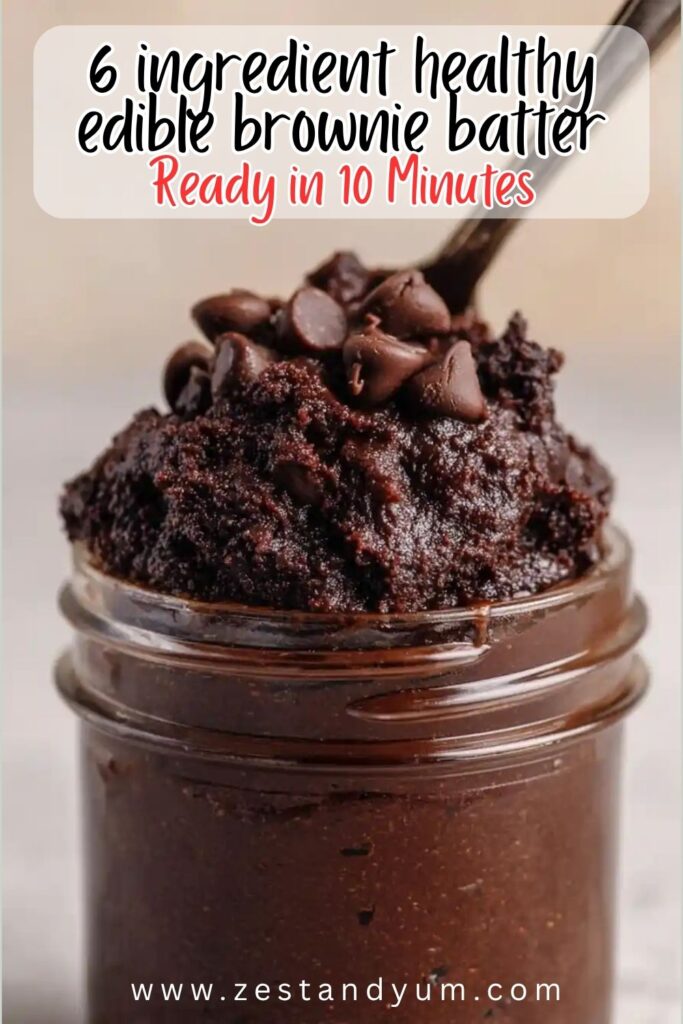 6 ingredient healthy edible brownie batter