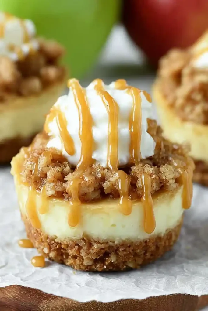 Apple Crisp Mini Cheesecakes