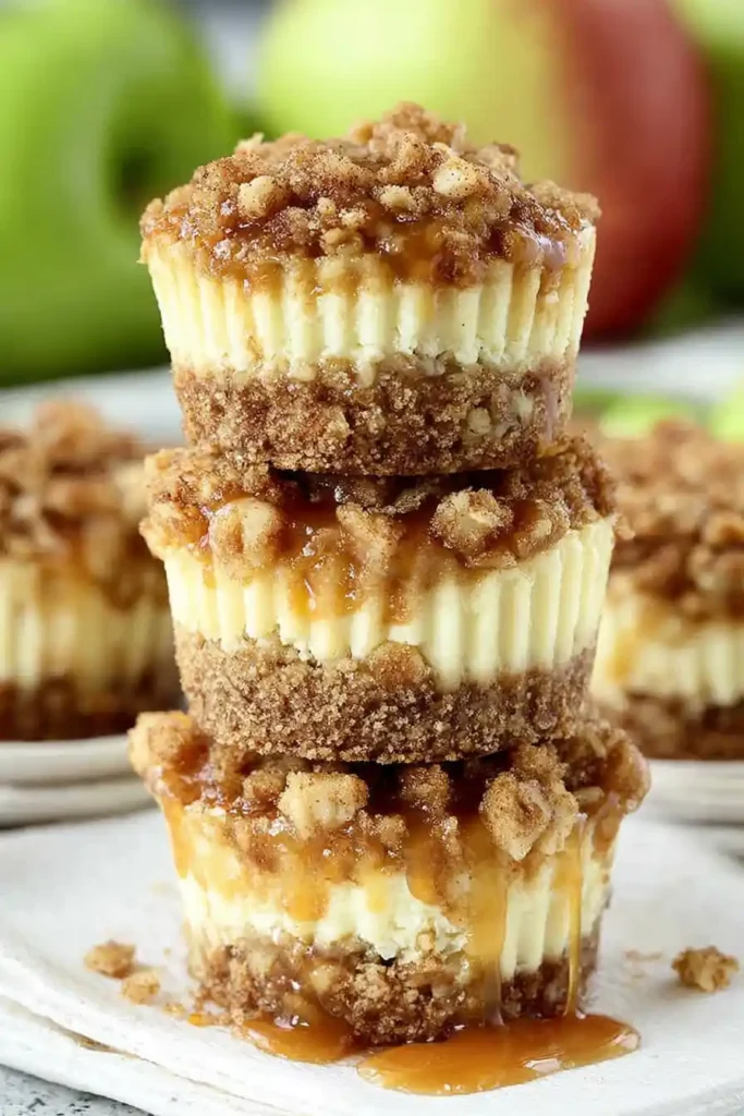 Apple Crisp Mini Cheesecakes