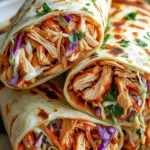 BBQ Chicken Coleslaw Wraps