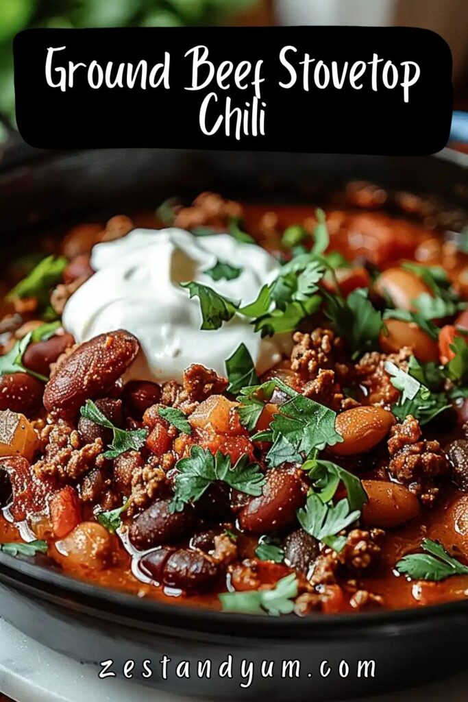 Ground Beef Stovetop Chili