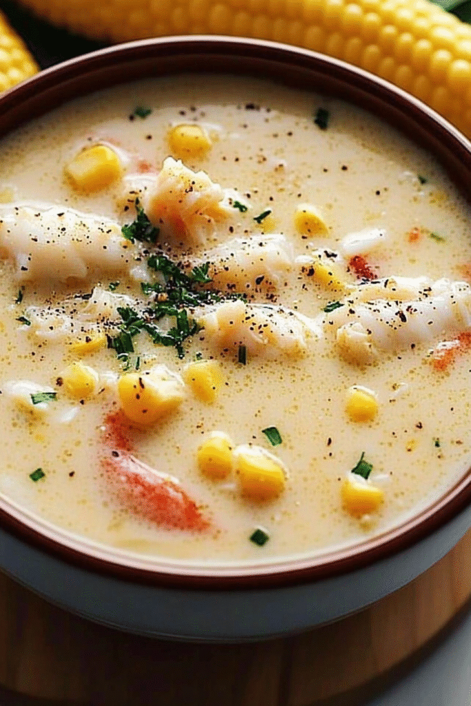 Bobby Flay’s Crab & Corn Chowder