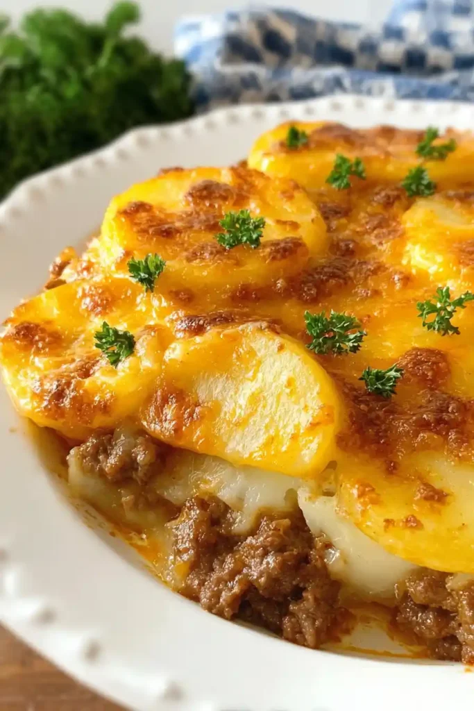 Cheesy Hamburger Potato Casserole