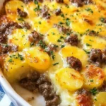 Cheesy Hamburger Potato Casserole